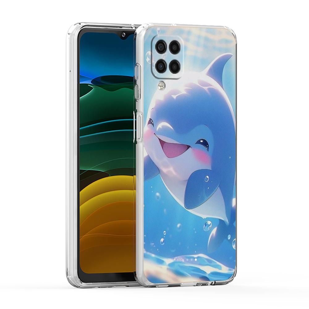 Прозрачный чехол для телефона Samsung Galaxy A25 A23 A22 A52S A52 A55 A72 A51 A71 A41 A31 A13 A11 5G с изображением морского животного дельфина, из TPU