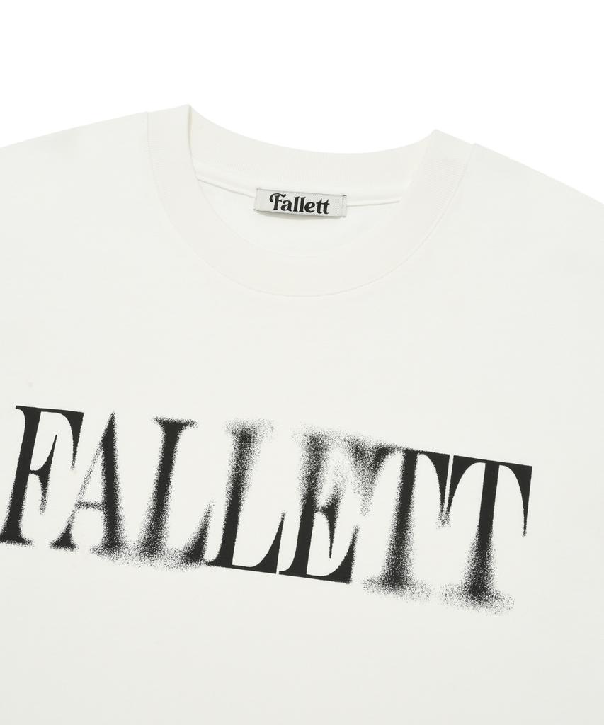 FALLETT Smudge Logo Short Sleeve Tee White