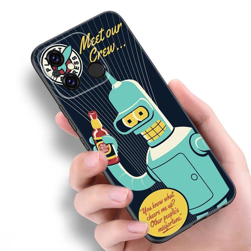Мультяшный F-Futuramas черный чехол для Xiaomi Redmi 11 Prime 11A 12C 13C A1 A2 Plus A3 12 4G 10 13R 5G 9A 10A 9C 10C 9i 12R Note 9T