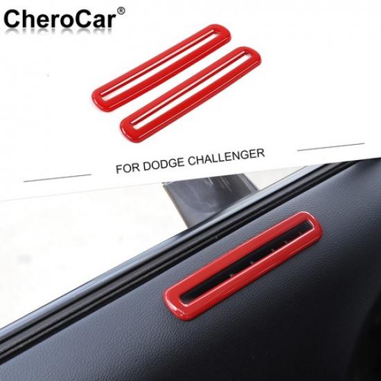 2x Красная накладка на вентиляционное отверстие двери для Dodge Challenger 15-22 Аксессуары