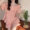 Summer Ladies Pajamas Set Female Sweet Short Sleeved Floral Students Shorts Bow Girl Pajamas Homewear Set