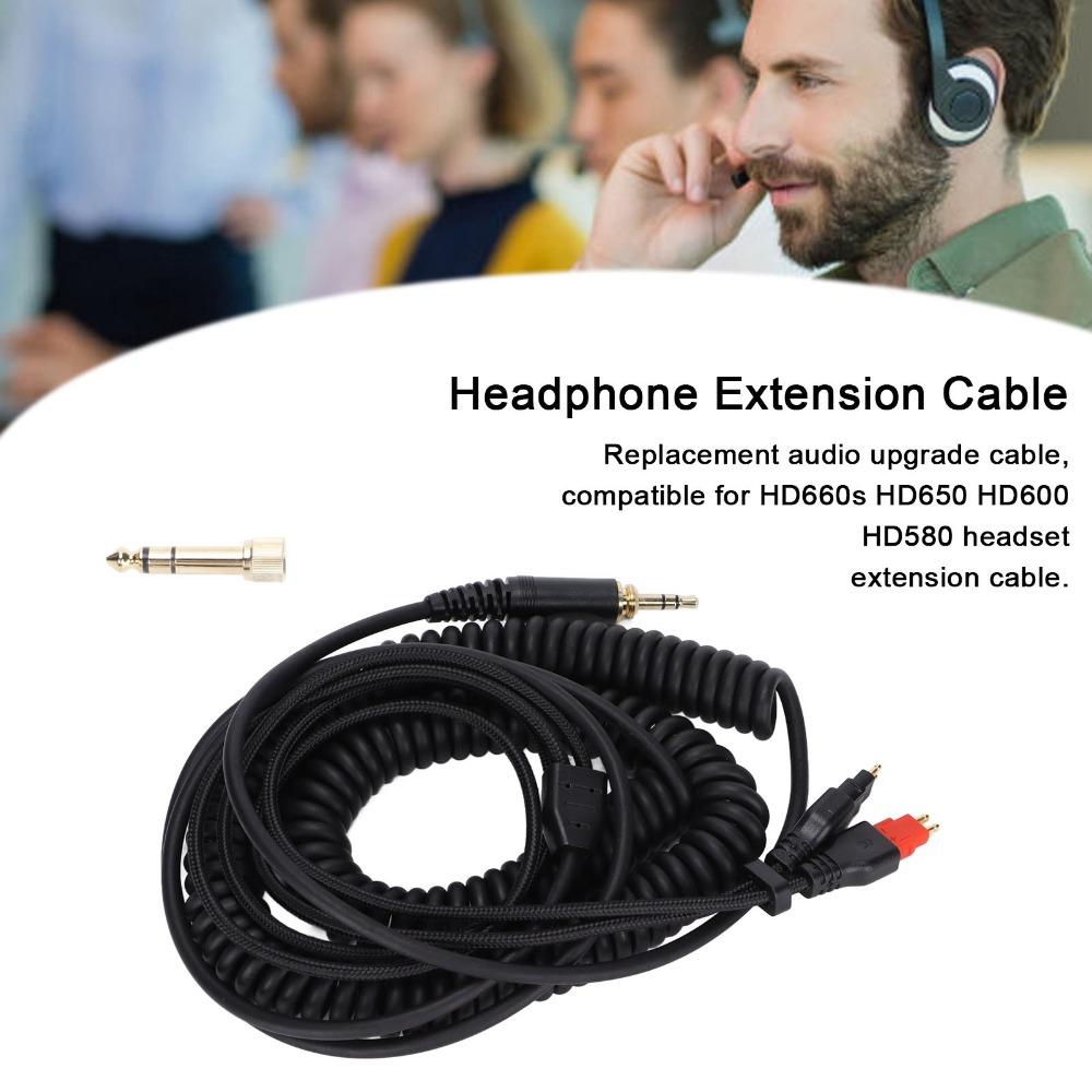 3.5mm+6.35mm Plug Headphones Extension Cable for HD660s HD650 HD600 HD580 Daily Use