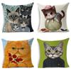 Cute Cartoon Animal Pet Cat Decorative Pillowcase Gift Sofa Car Office Seat Cushion Cover Bedroom Room Home Decor