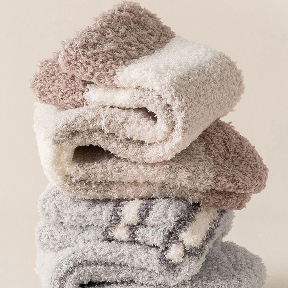 Удобные Мягкие Полосатые Оригинальные Мужские Носки Хлопковые Носки Коралловый Флис Носки Средней Длины