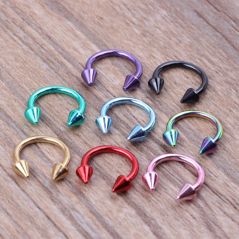 U-образное унисекс кольцо в носу поддельная мода в стиле панк обруч из нержавеющей стали кольца для перегородки украшения для тела поддельные кольцо в носу аксессуары для пирсинга носа