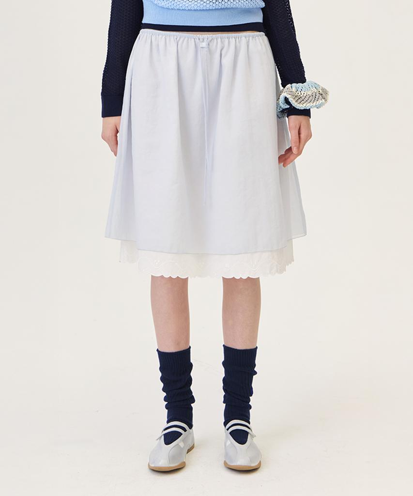GROVE Maro Midi Skirt (Light Blue)