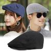 Unisex Retro Duckbill Cap - British Style, Solid Color, Ideal for Spring and Autumn, Perfect for Middle-Aged and Elderly.