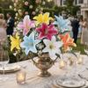 Plastic Simulated Flower Real Touch Silk Fake Bouquets Fake Flowers Living Room Table