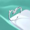 Adjustable 925 Silver Dolphin Ring for Girls - Simple, Cute, Valentine’s Day Gift