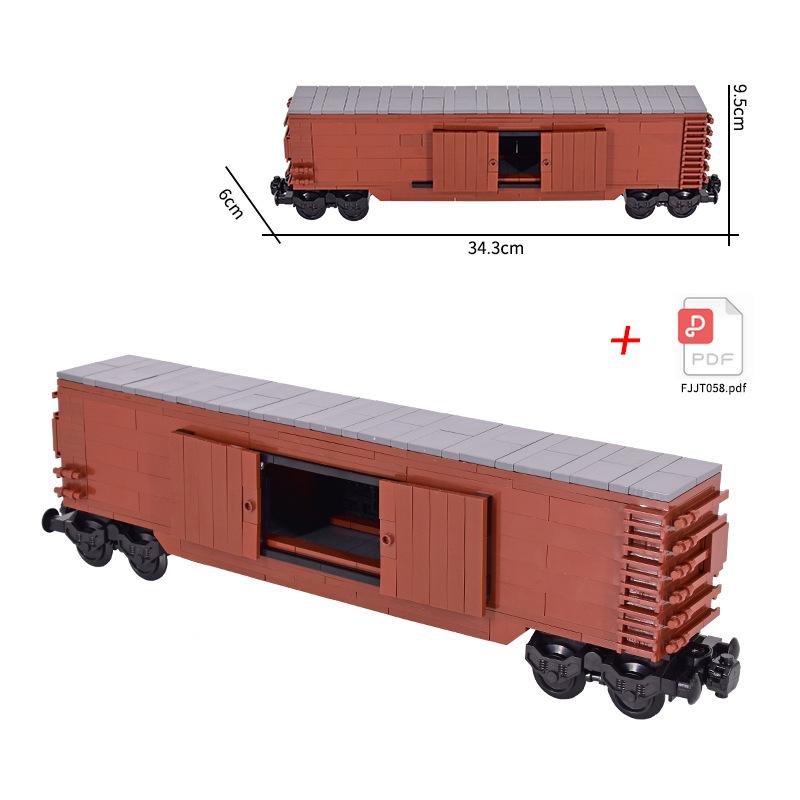 MOC Городской Паровой Локомотив с Вагонами: Набор конструктора «Сделай сам» высокотехнологичных модульных транспортных средств