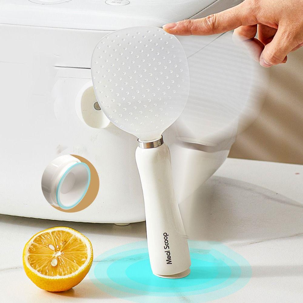 Легко моющаяся ложка для риса с присоской, термостойкая магнитная ложка для риса, бытовая