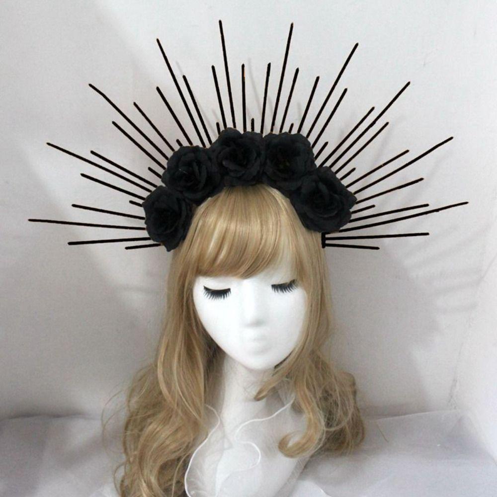 Vintage Handmade Gothic Lolita Tiara Sun Goddess Headwear Wedding Headpiece DIY Crown Material Kits