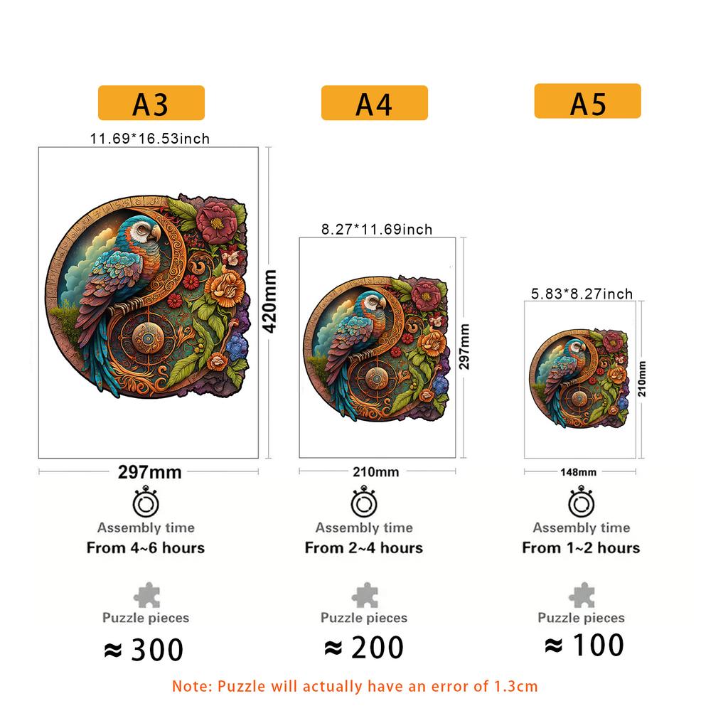 Нетоксичная деревянная головоломка с животными для взрослых и детей A3 A4 A5 3D дерево DIY поделки в форме Рождественский подарок Деревянная пазл-головоломка Подарки Новое