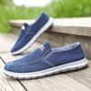 Men's Casual Canvas Loafers Shoes Slip On Fashionable Male Sneaker Breathable Blue Walking Shoes Men's Espadrilles Footwear