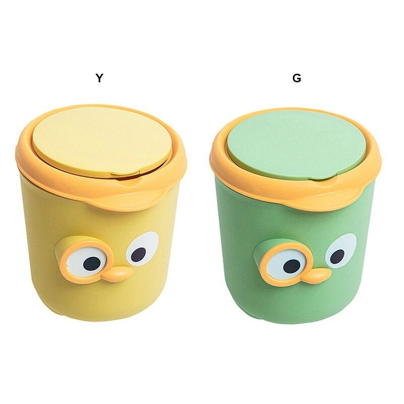 Милое мультяшное настольное мусорное ведро, маленькое мусорное ведро с крышкой, мусорное ведро для спальни, мусорное ведро, коробка для хранения чистого рабочего места, домашняя настольная мусорка