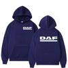 DAF Print Hoodie Men and Women Sport Long Sleeves Sweatshirts Winter Fleece Jogging Top Loose Clothing Fashion Pullover