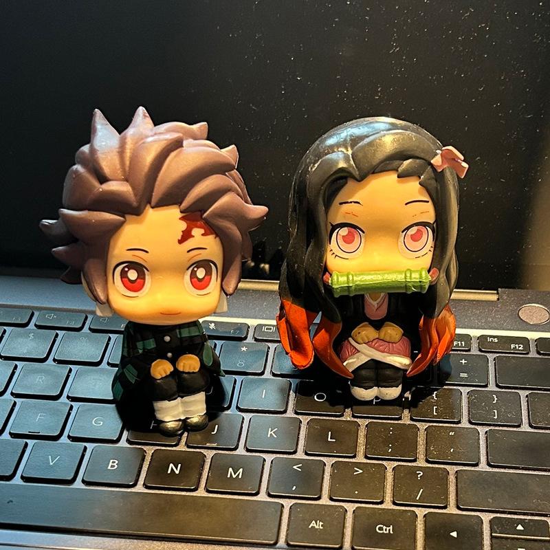 Anime Kamado Tanjirou Kamado Nezuko Action Character Model Toy Series Doll Birthday/Christmas Gift Acg Toy Gifts