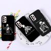 Coo Skull And Text Phone Case For Samsung A91 A81 A73 A72 A71 A30S A20 A12 A13 A52 A53 4G 5G Soft Black Phone Cover