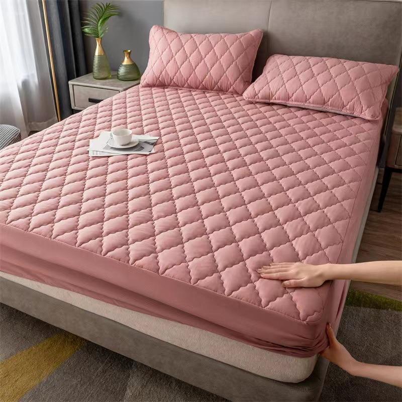100% Waterproof Mattress Cover Quilted Thicken Single Double Elastic Fitted Sheet Style Bed Protector Pad King Size
