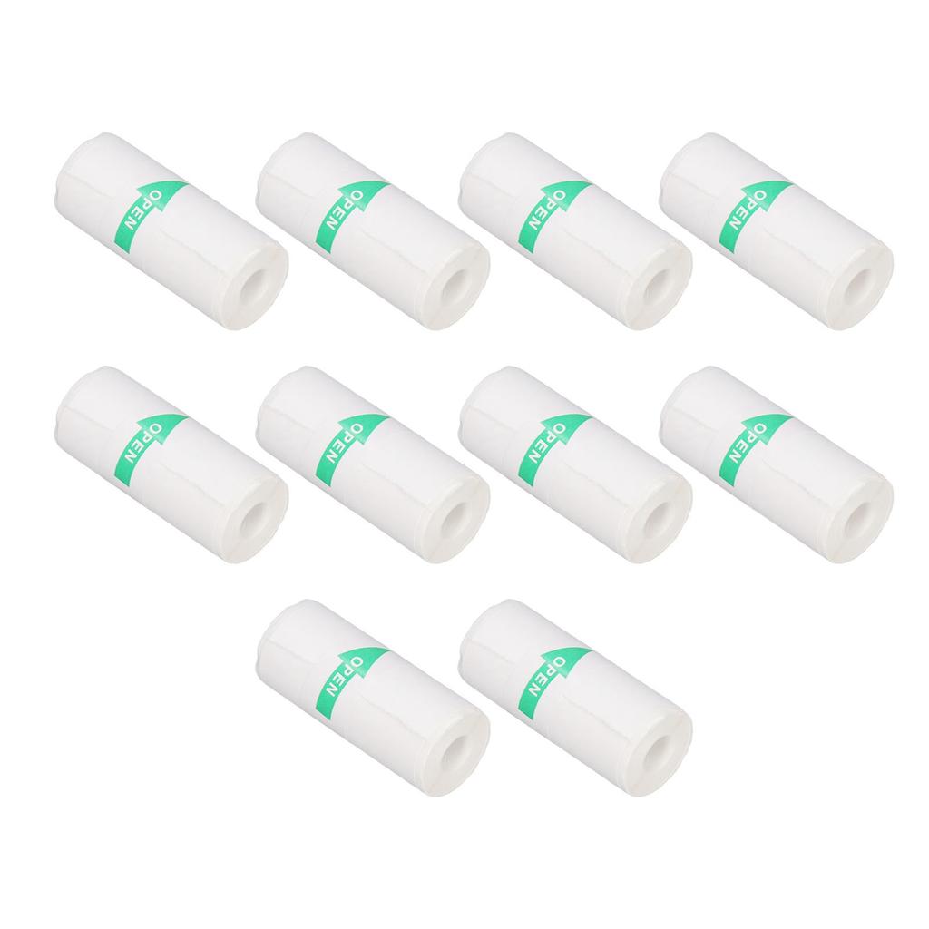 10 Roll Thermal Printer Paper Portable Thermal Self Adhesive Mini Printing Paper for Label Wrong Que