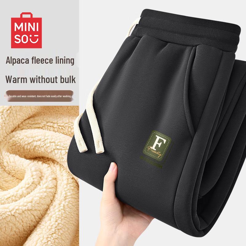 MINISO Мужские зимние джоггеры с флисовой подкладкой