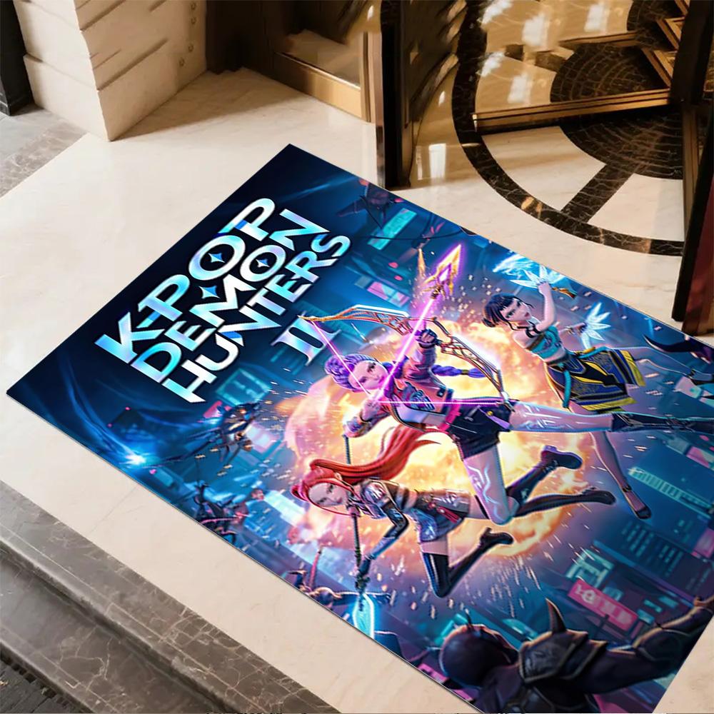 1pc k-pop demon hunters rug home carpet design for bedroom gift