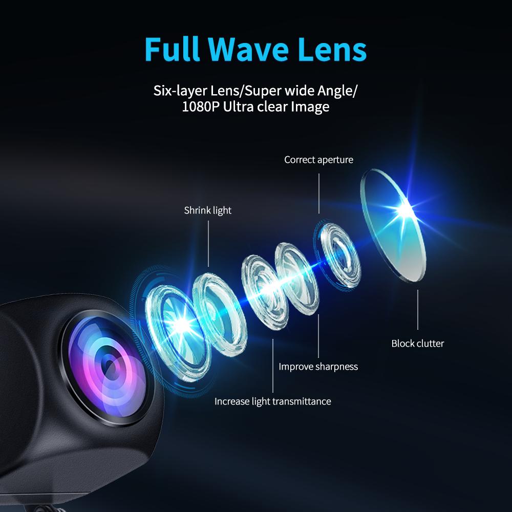 Универсальная камера заднего вида 1080P AHD 4 Pin 2.5mm с автоматическим реверсом HD Night Vision IP67 Зеркало заднего вида Cam Car Backup