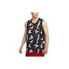 Air Contrasting Colors Pattern Alphabet Numeric Breathable Training Basketball Sports Vest Black Men's CZ4740-010