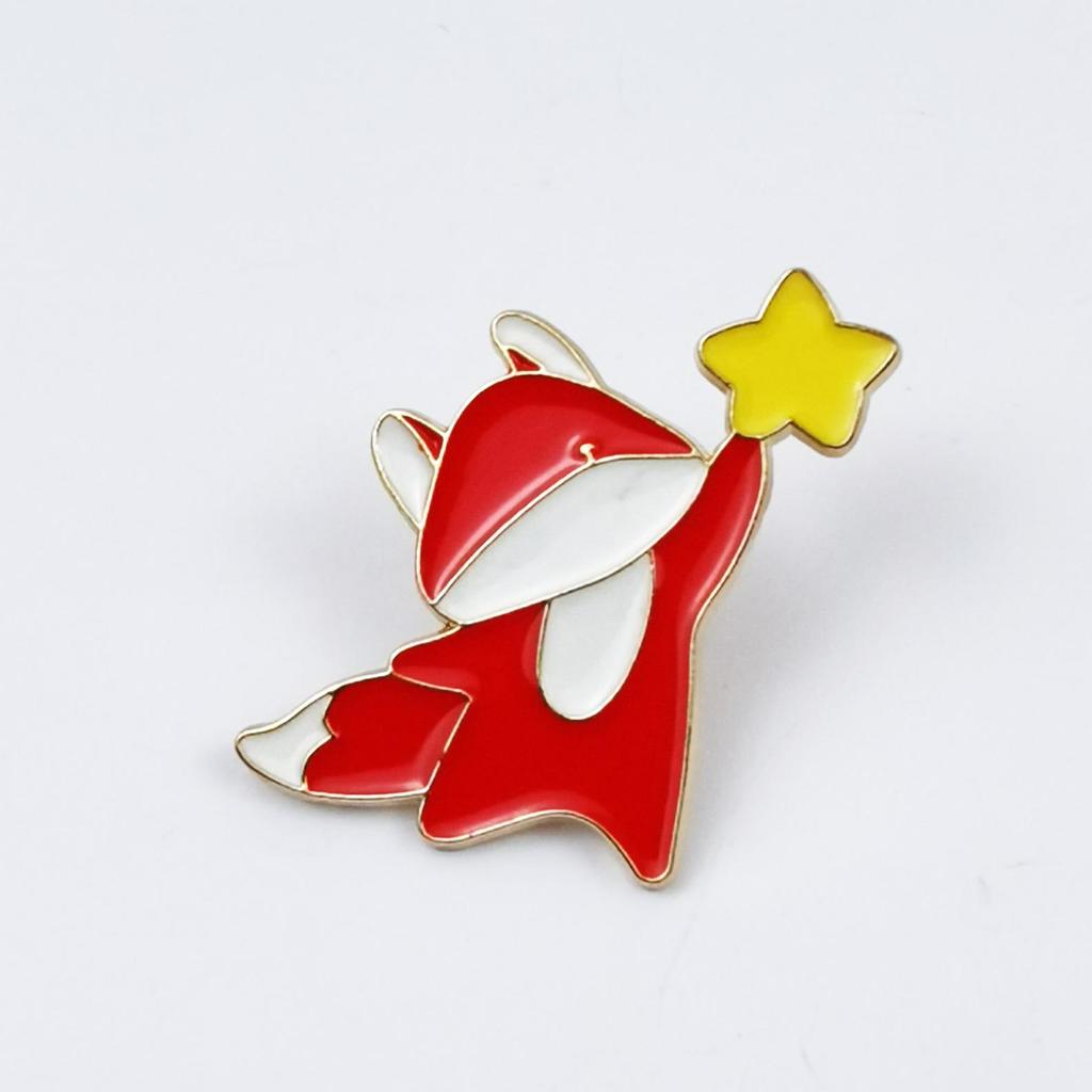 Cartoon Fox Rabbit Brooch - Cute Versatile Alloy Accessory for Clothing & Bags