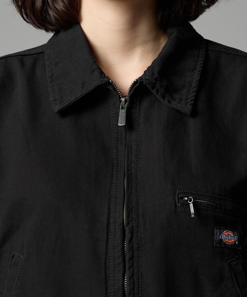 Dickies Women'S New Duck Canvas Washed Jacket Black