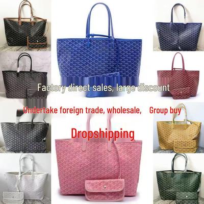 Goya Goyard Средняя сумка-тоут в клетку "гусиная лапка": Большая вместительная женская сумка через плечо для мамы и для поездок на работу