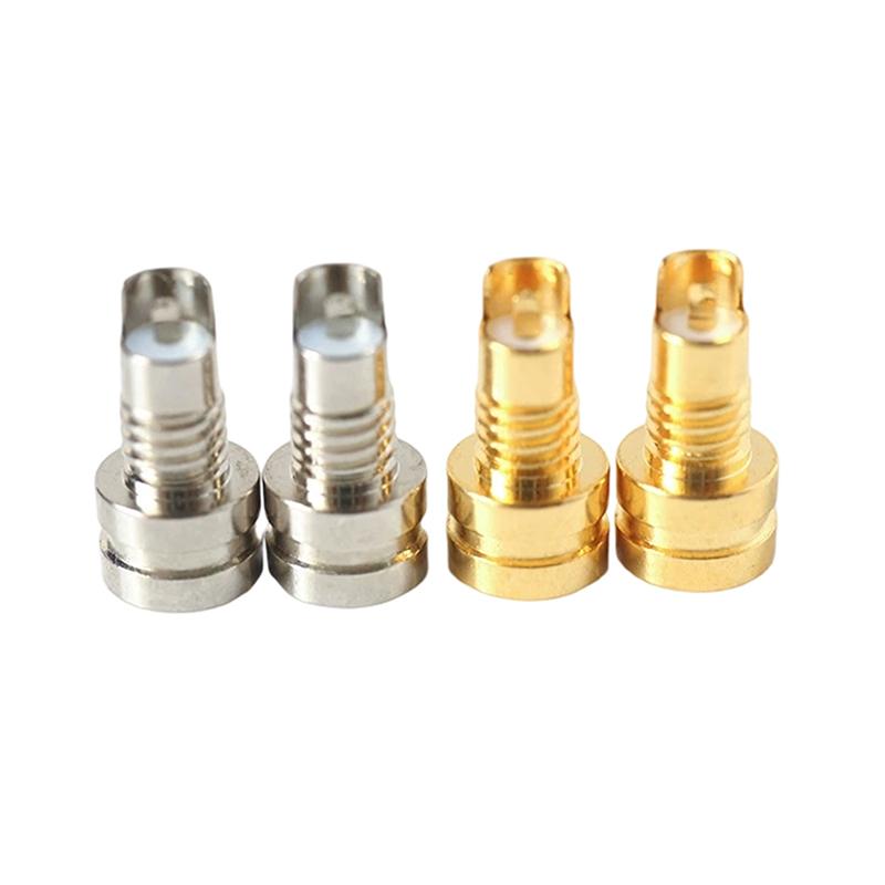 1/2Pcs Universal Pin Socket Female Socket Mmcx Pure Copper Gold Plated Built-In Hreaded Nut Holder Headphone Plug