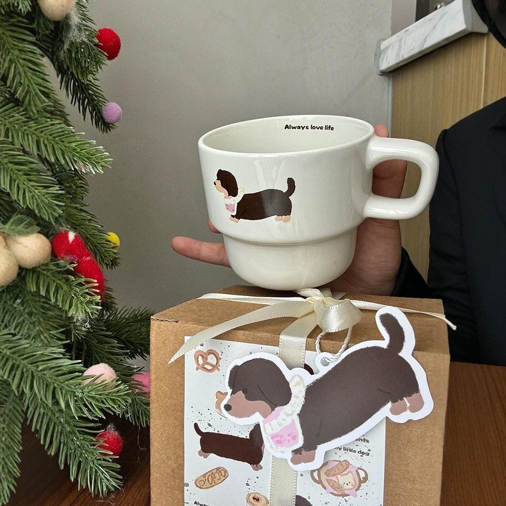 Новая кружка Креативный подарок Милая мультяшная керамическая чашка Девочкам Универсальная чашка Чайная чашка Праздничный подарок