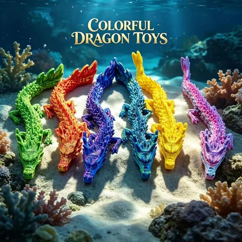 35 3D-Printed Articulated Dragon Figures