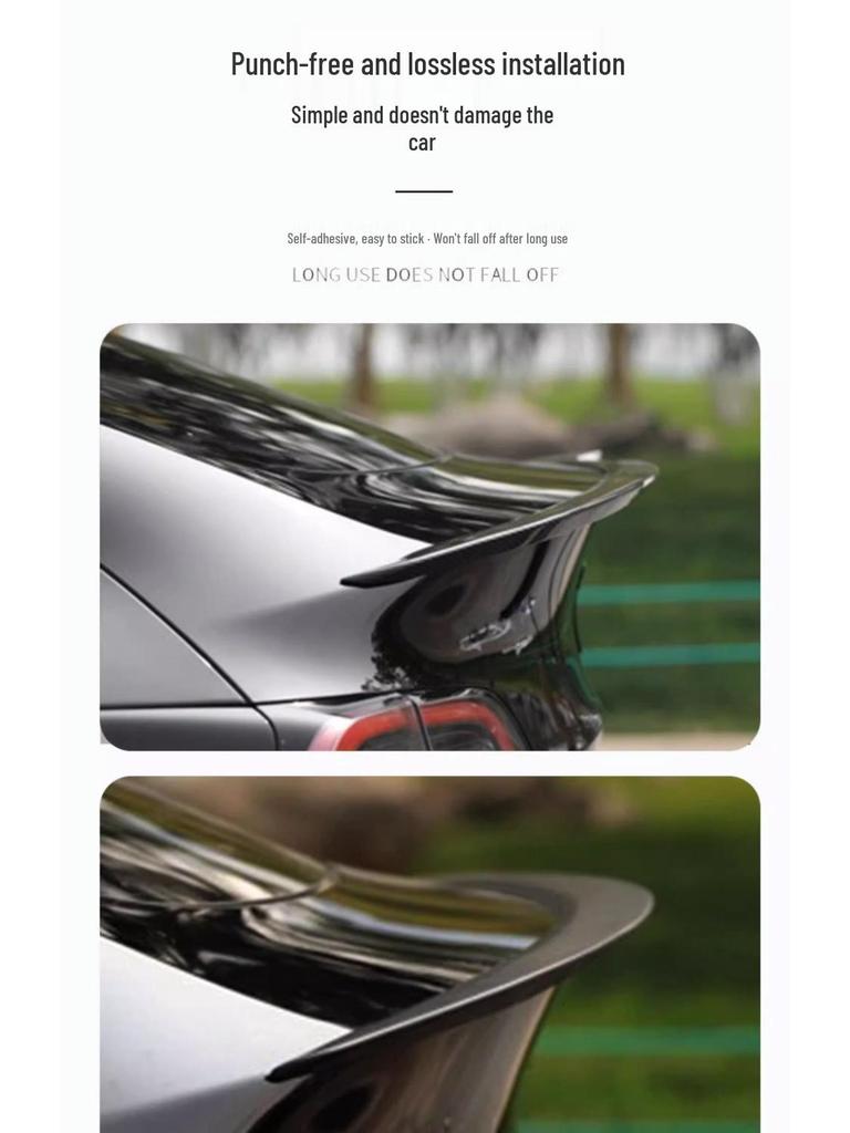 Заднее крыло из углеволокна для Tesla Model Y/3: Улучшает характеристики, снижает сопротивление ветра, не требует сверления.