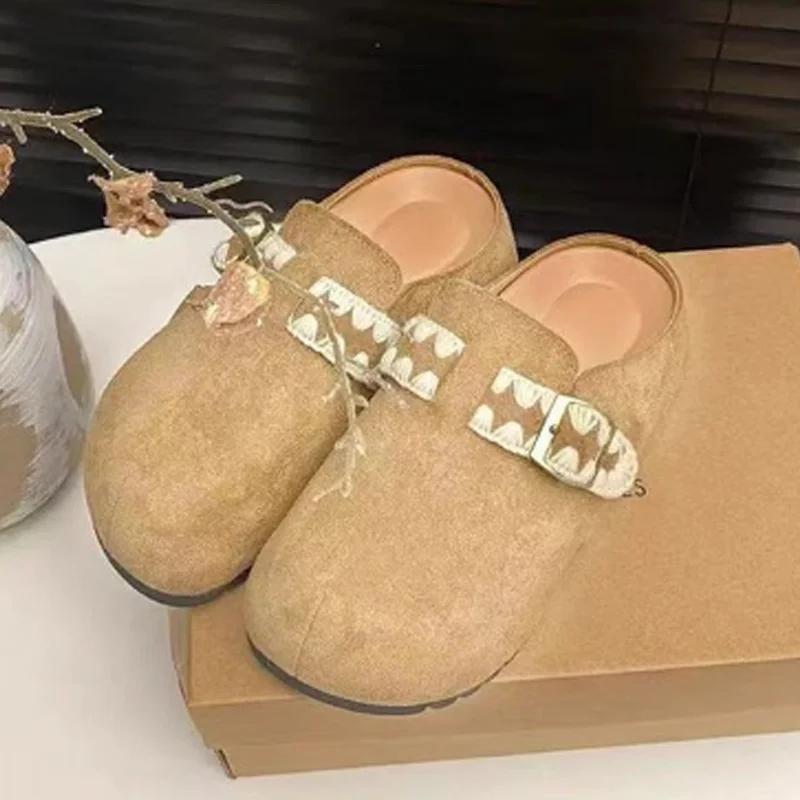 Модные весенние женские шлепанцы на платформе, балетки, мюли, туфли-слингбэки, повседневная обувь для ходьбы, новый тренд 2025, повседневные женские тапочки