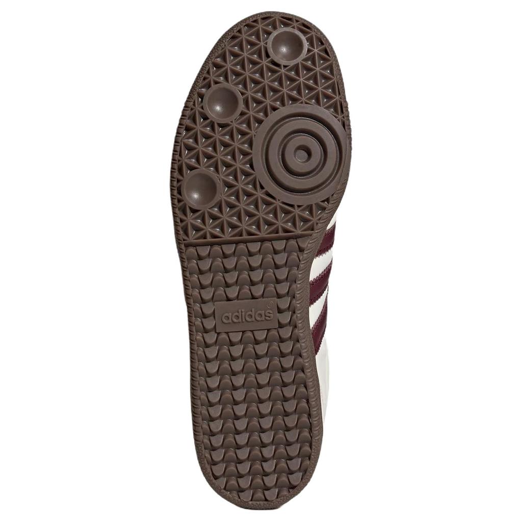 adidas Женские кроссовки Samba с длинным язычком, цвет: кремовый, белый, бордовый, золотой металлик. Артикул: IH9045