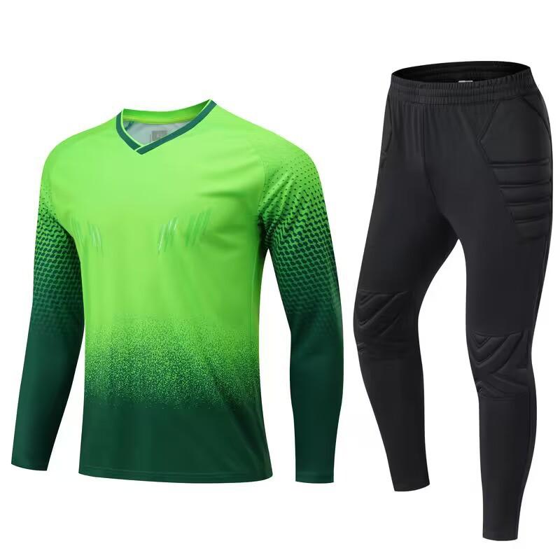 Professional Goalkeeper Jersey Set Long Sleeve Soccer Uniform Men Women Adults Kids
