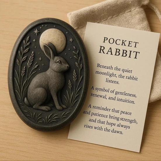 Animal Pocket Hug with Positive Card Emotional Support Love Heart Wolf Turtle Owl Rabbit Crow Pocket Token Decoration Inspirational Encouragement Gift