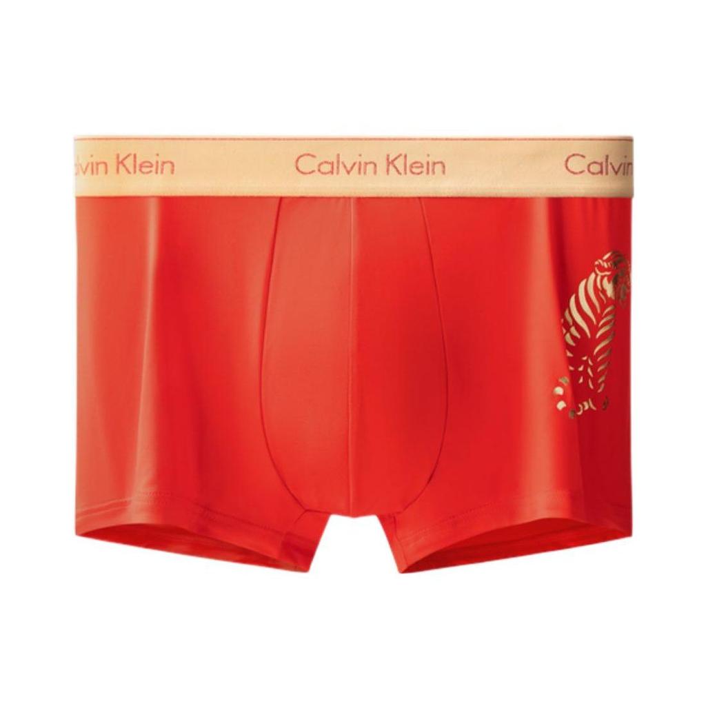 Calvin Klein Year Of The Tiger Limited Edition Gold Foil Tiger Print Boxer Briefs Men Underwear Red NB3192-3RB