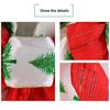 Christmas Tree Topper Bow Striped Print Xmas Wreath Gift Bow Christmas Home Indoor Outdoor Decoration