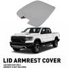 Крышка подлокотника Крышка консоли Кожа Серая Обтяжка Подходит для Dodge 13-19 RAM 1500 2500 3500