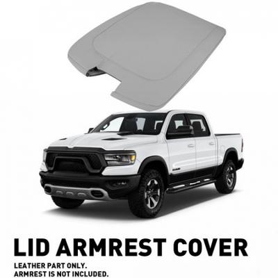 Крышка подлокотника Крышка консоли Кожа Серая Обтяжка Подходит для Dodge 13-19 RAM 1500 2500 3500