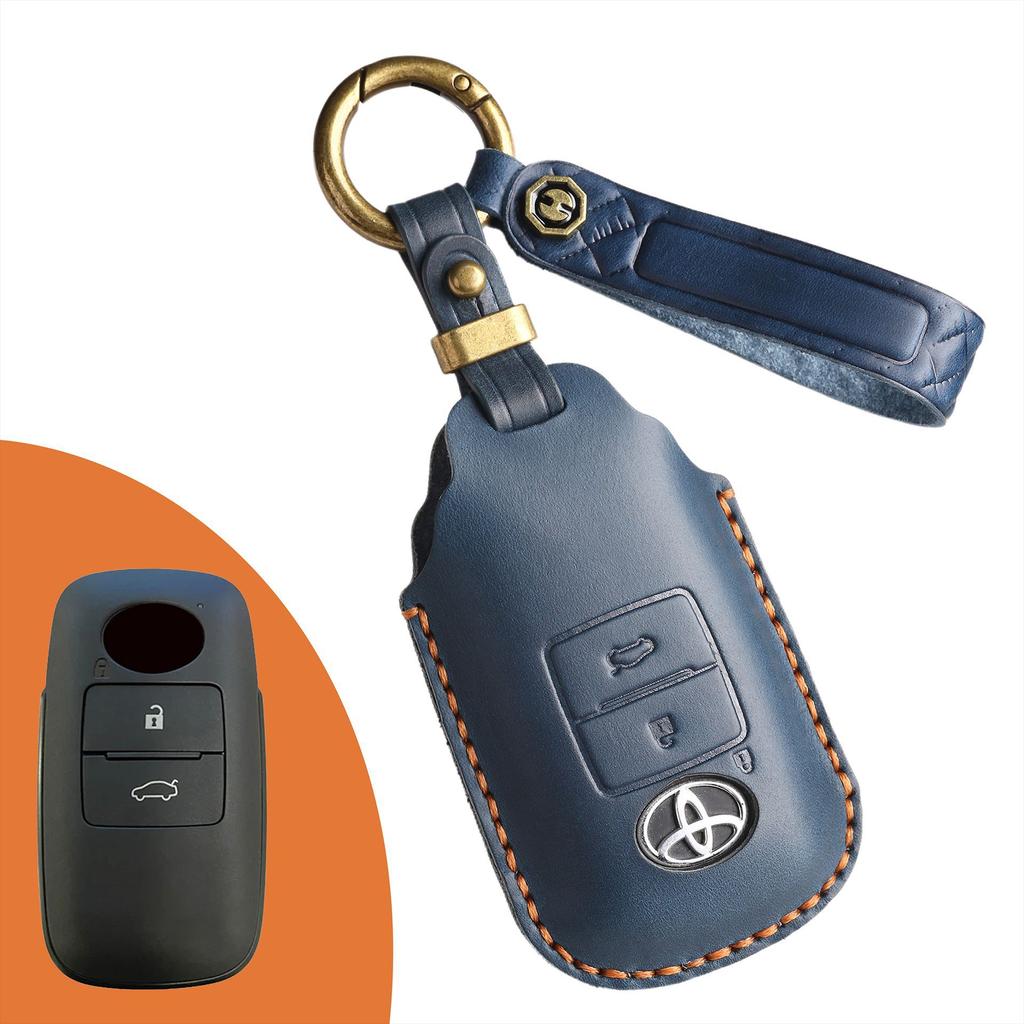 Retro Key Case Suitable for South East Asia Toyota Raize Key Case Beilu Da Pure Handmade Leather Shell Buckle