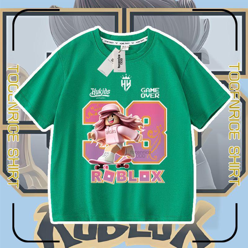 Roblox Периферия Унисекс Свободная Повседневная Футболка