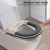 Toilet Seat Cover Thickened Soft Lucky Cartoon Rabbit Zipper Closure Waterproof Four Seasons Universal Bathroom Toilet Bowl Warmer Cushion Pad
