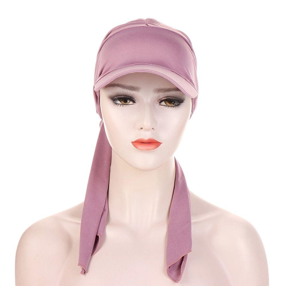 Fashion Headscarf Sunscreen Wrap Caps Muslim Hijab Turban Hat Head Wrap