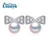 LSOOYH Bohemian Natural Freshwater Pearl Earrings For Women Cubic Zirconia Earrings Pearl Jewelry