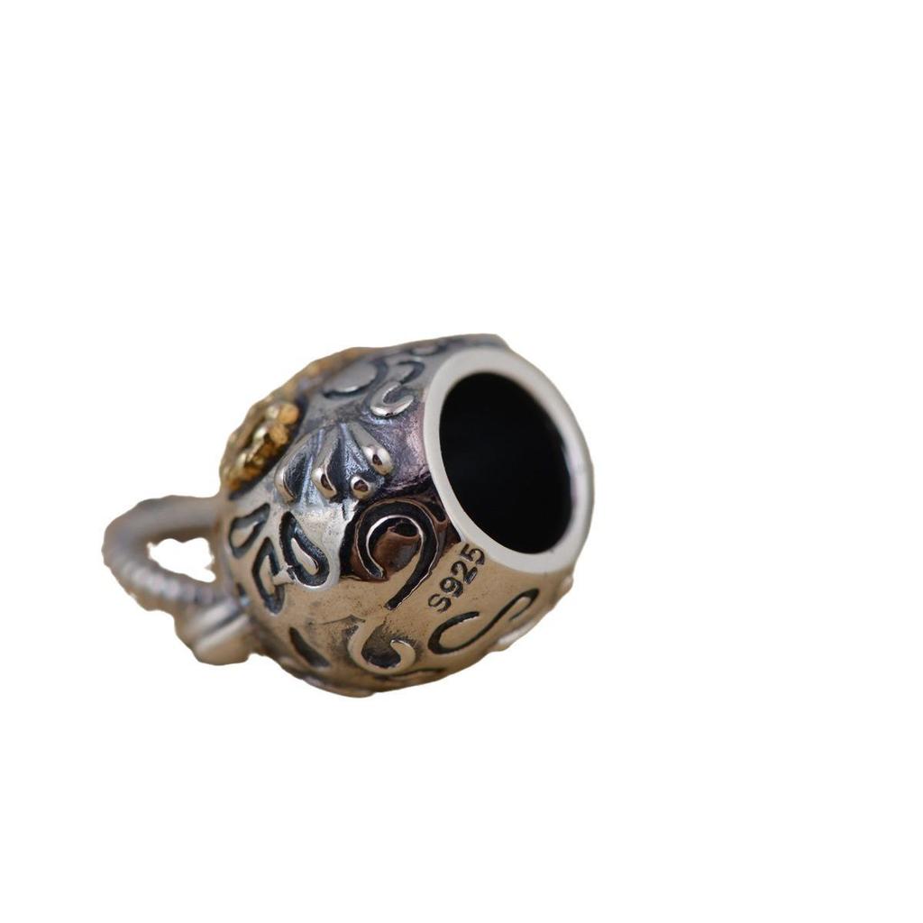 Golden Deer King S925 Silver Retro Hip Hop Unisex Kitten Necklace Pendant