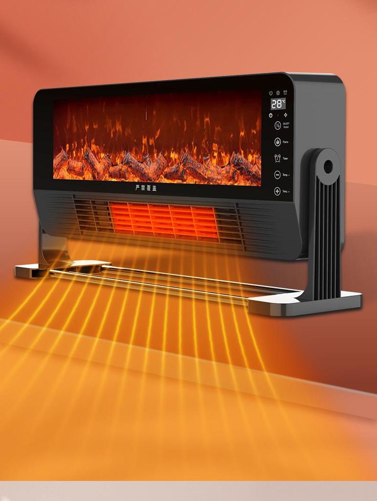 Настенный электрический камин с имитацией пламени для рабочего стола и небольших помещений